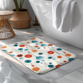 Alfombrilla De Baño Resumen Flor retro botánica moderna floral