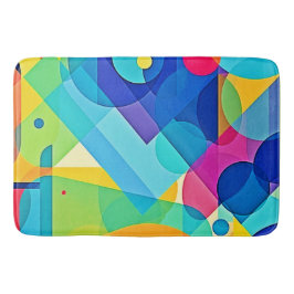 Alfombrilla De Baño Resumen geométrico vibrante