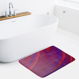 Alfombrilla De Baño Resumen moderno Minimalista Red Purple Swirl