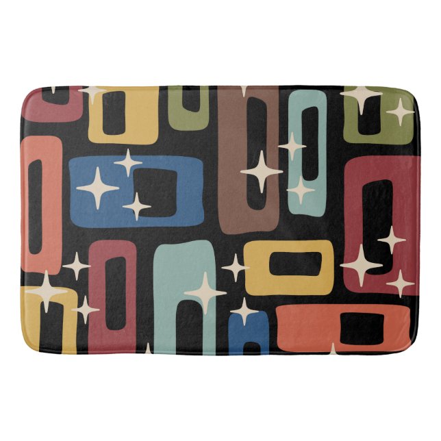 Alfombrilla De Baño Resumen moderno Retro Mid Century (Anverso)