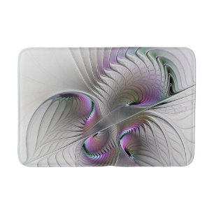 Alfombrilla De Baño Resumen moderno Shy Fantasía Figura Arte Fractal