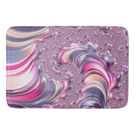 Alfombrilla De Baño Resumen Pink Purple Spiral Fractal