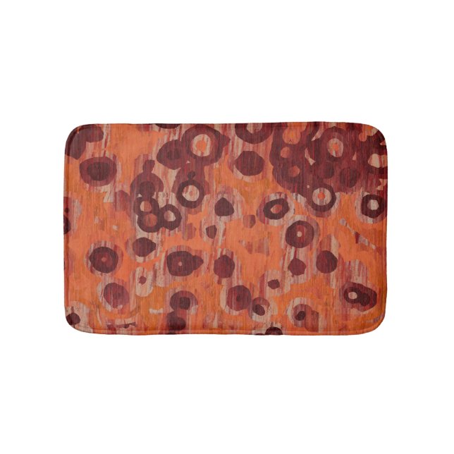 Alfombrilla De Baño resumen rojo y naranja (Anverso)
