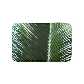 Alfombrilla De Baño Resumen verde tropical de palmeras que se abruman
