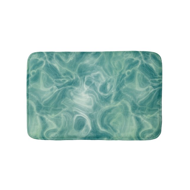 Alfombrilla De Baño Resumen verde turquesa (Anverso)