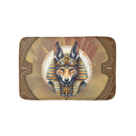 Alfombrilla De Baño Retrato de Steampunk Anubis Fox