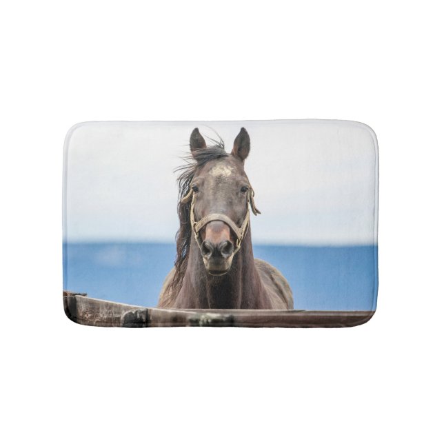 Alfombrilla De Baño Retrato de un caballo (Anverso)