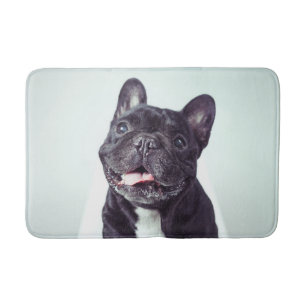 Alfombrilla De Baño Retrato de un feliz Bulldog francés