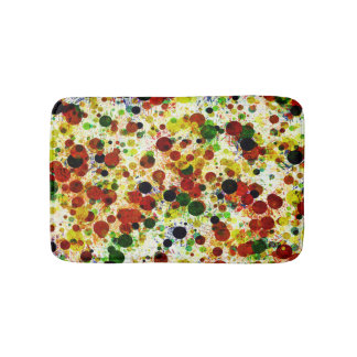 Alfombrilla De Baño Retro Abstract Circles & Dots