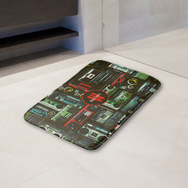 Alfombrilla De Baño Retro Boomboxes