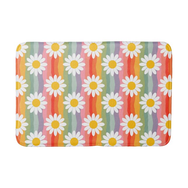 Alfombrilla De Baño Retro Daisy (Anverso)