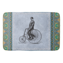 Alfombrilla De Baño Retro de cosecha colorida con encaje y flores