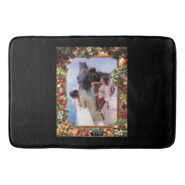 Alfombrilla De Baño Retro de cosecha colorida con encaje y flores