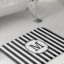 Alfombrilla De Baño Retro Elagant Personalized Stripe Bath Mat