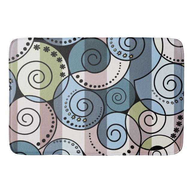 Alfombrilla De Baño Retro, espiral (Anverso)