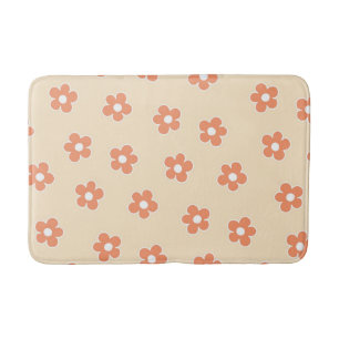 Alfombrilla De Baño Retro Floral De Encanto Y Entusiasmo, Alegre,