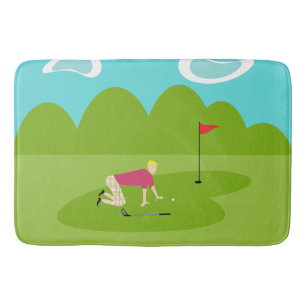 Alfombrilla De Baño Retro Golfer Bath Mat
