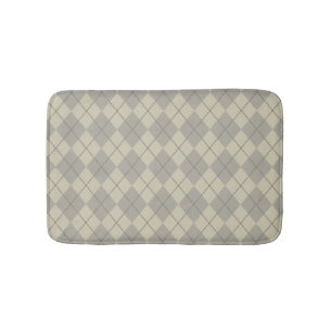 Alfombrilla De Baño Retro Gray Argyle Bathroom Rug Bath Mat