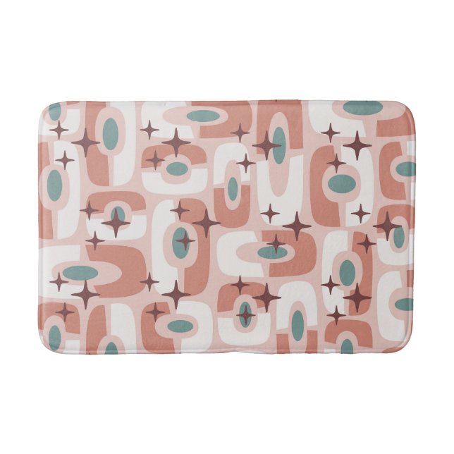 Alfombrilla De Baño Retro Mid Century Modern Cosmic Abstract Pattern (Anverso)