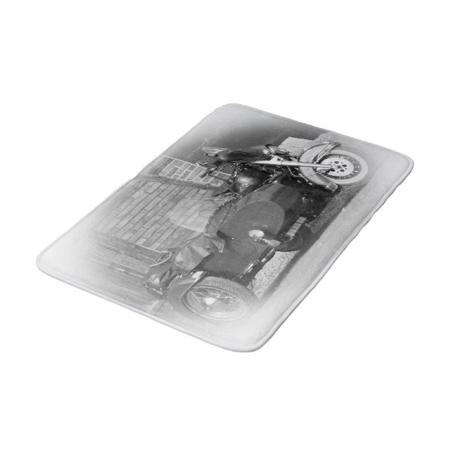 Alfombrilla De Baño retro motorcycle sidecar bath mat (Angular)