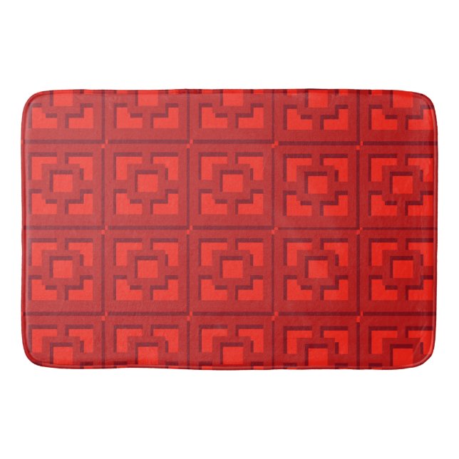 Alfombrilla De Baño Retro Red Trellis Bath Mat (Anverso)