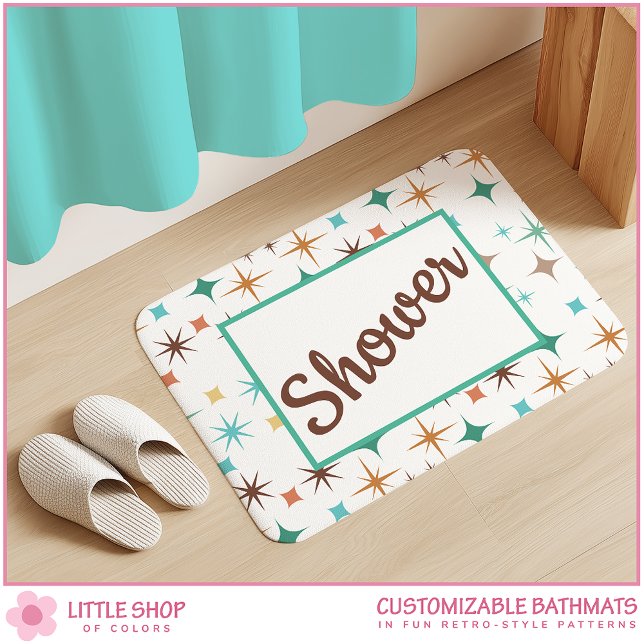 Alfombrilla De Baño Retro-Style Stars Pattern Bath Mat (Subido por el creador)