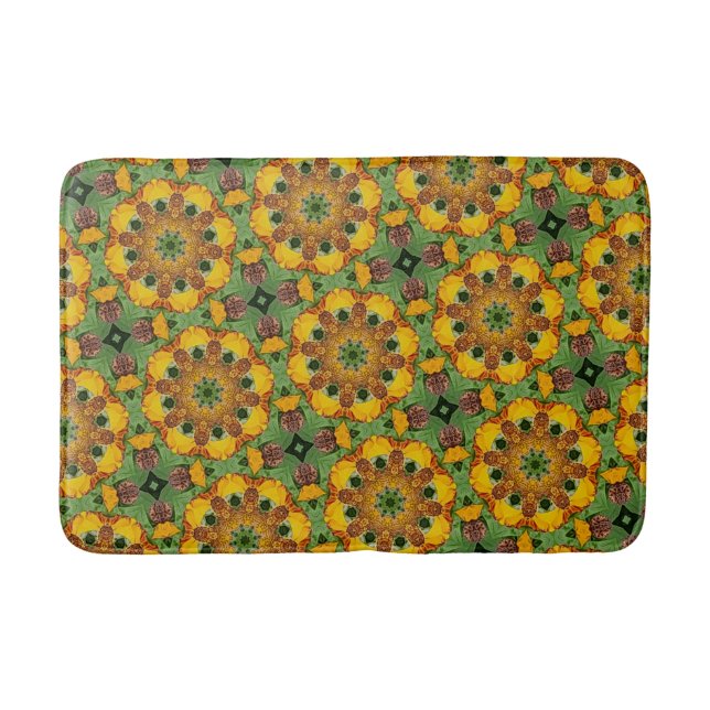 Alfombrilla De Baño Retro Sunflower Bath Mat (Anverso)