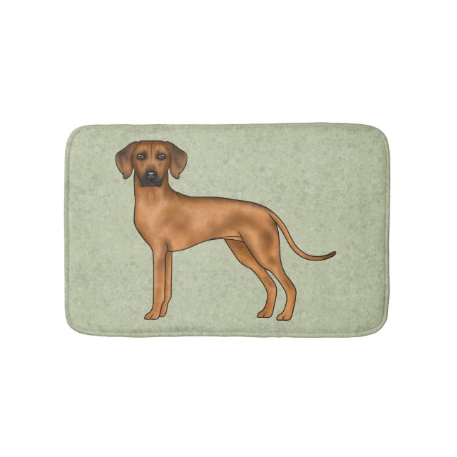Alfombrilla De Baño Rhodesian Ridgeback Marrón Perro León Africano Ver (Anverso)