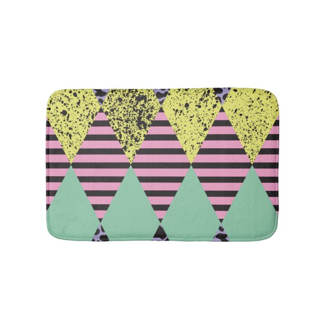 Alfombrilla De Baño Rhombus Moderno: Resumen De Estilo Sin Marea. (Anverso)