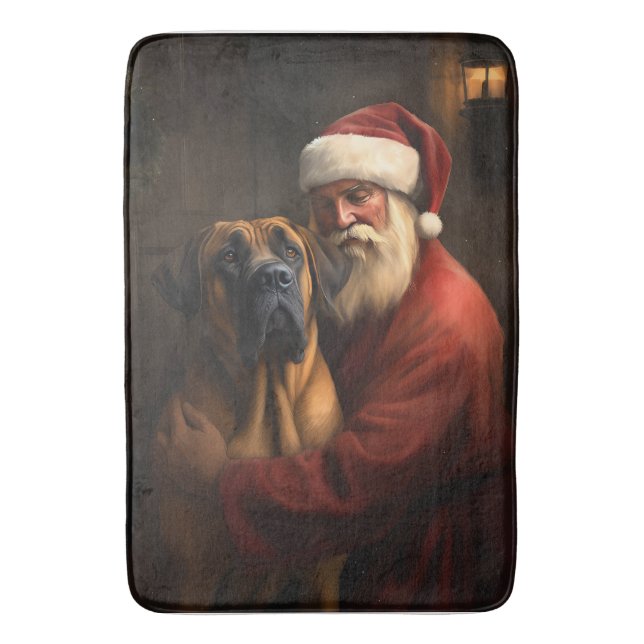 Alfombrilla De Baño Ridgeback Santa Claus Navidades festivos (Frente vertical)