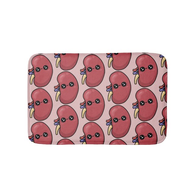 Alfombrilla De Baño Riñon Cute - Biología Humana (Anverso)