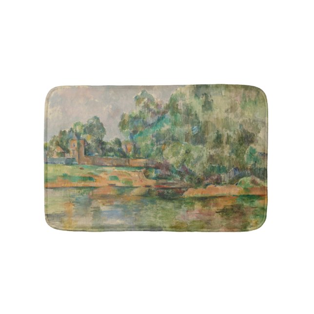 Alfombrilla De Baño Riverbank por Paul Cezanne Bath Mat (Anverso)