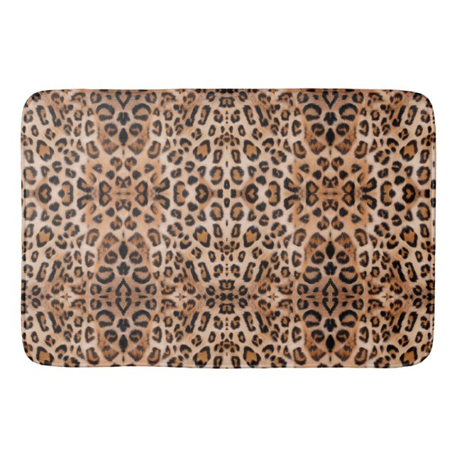 Alfombrilla De Baño Roar con estilo: Personalizado Leopard Print Bath  (Anverso)