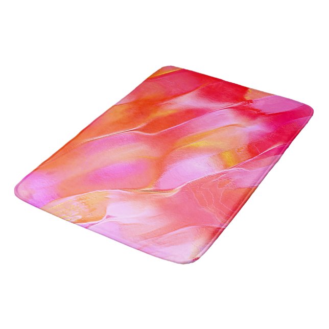 Alfombrilla De Baño Rock rosa y pulido naranja (Angular)