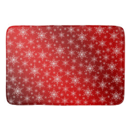 Alfombrilla De Baño rojo, blanco, estrella, estrellas, Navidad + Muest