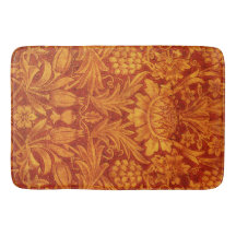Rojo floral y amarillo dorado Wm Morris