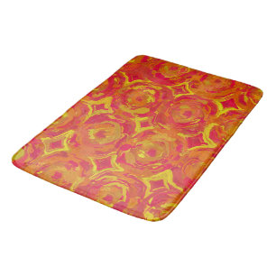 Alfombrilla De Baño Rojo y amarillo