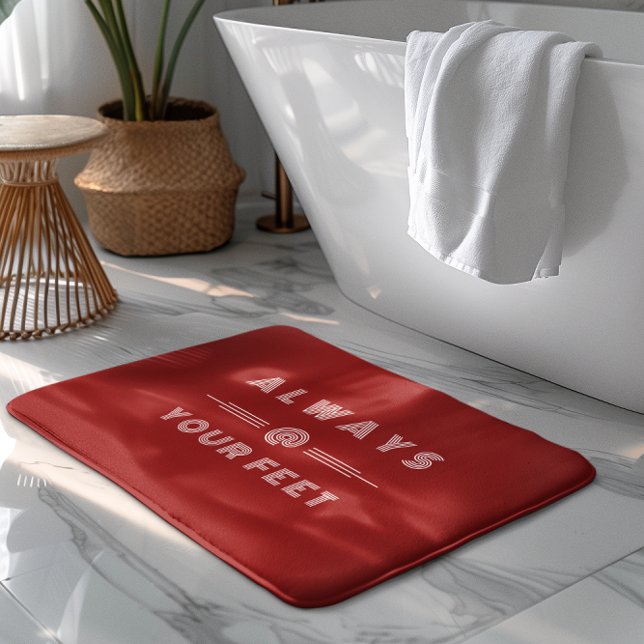 Alfombrilla De Baño Rojo y blanco siempre a tus pies (Subido por el creador)