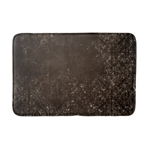 Alfombrilla De Baño Romance bronce de medianoche Damasco satinado