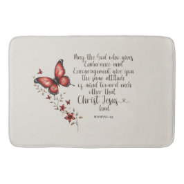 Alfombrilla De Baño Romanos 15:5 Biblia Verse Image