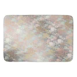 Alfombrilla De Baño Romántico, dorado, verde azulado,, Acuarela, Chic,