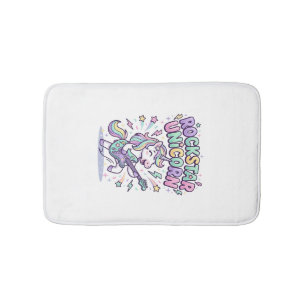 Alfombrilla De Baño Ropa gráfica encantadora de unicornio rockstar uni
