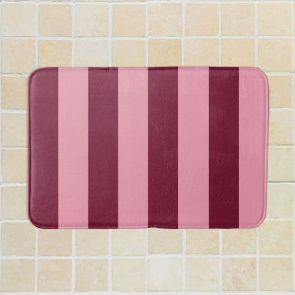 Alfombrilla De Baño Rosa Burdeos Patrón de Raya Grande Rojo Cereza Int