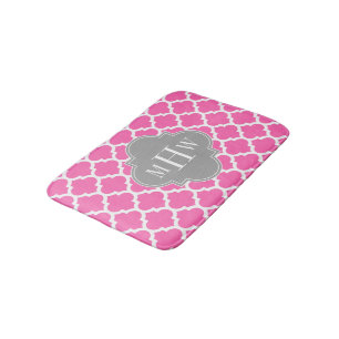 Alfombrilla De Baño Rosa Caliente #2 Qué Marroquí #5 Dk Nombre Gris Mo