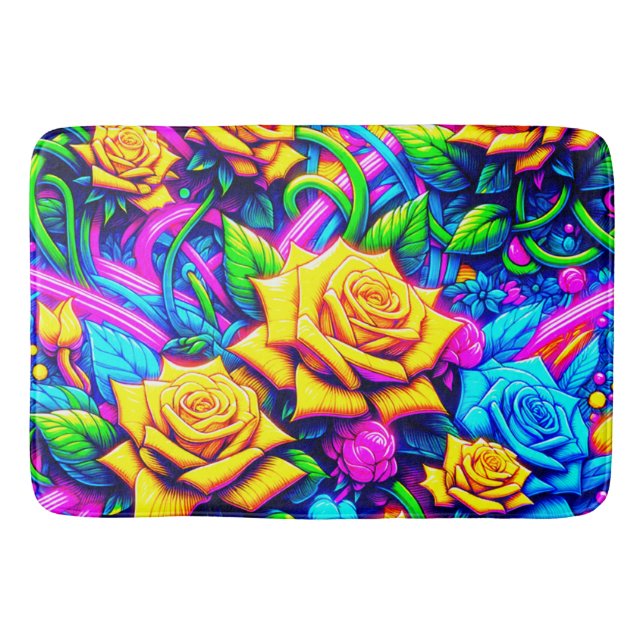 Alfombrilla De Baño Rosa de arte (Anverso)