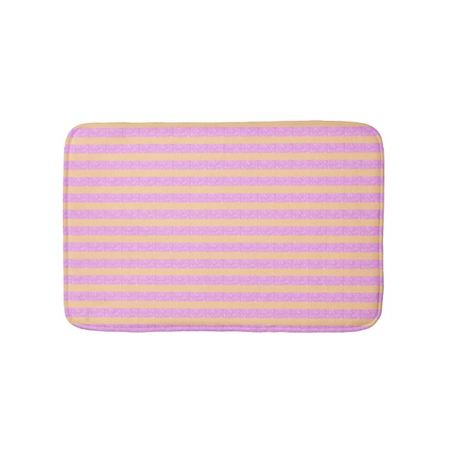 Alfombrilla De Baño Rosa Geométrico  (Anverso)