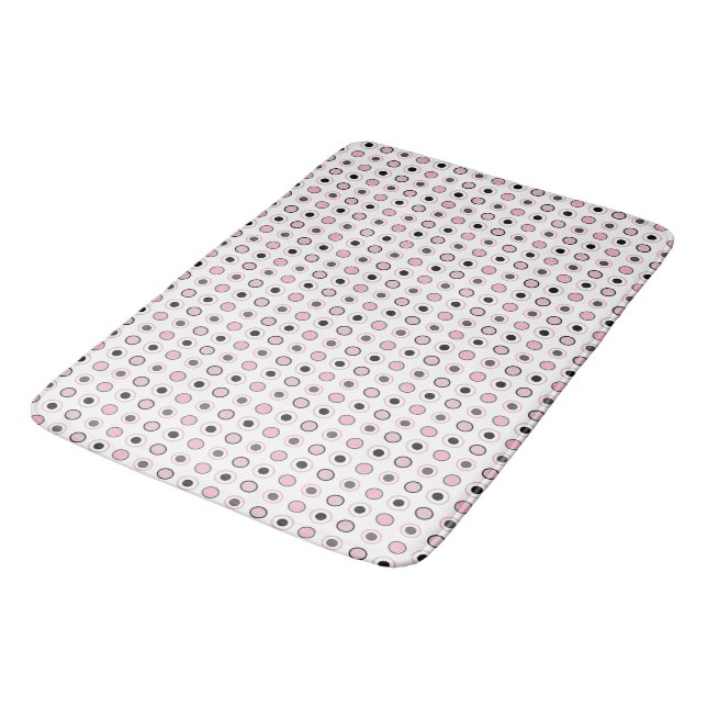 Alfombrilla De Baño Rosa, gris, negro y blanco (Angular)