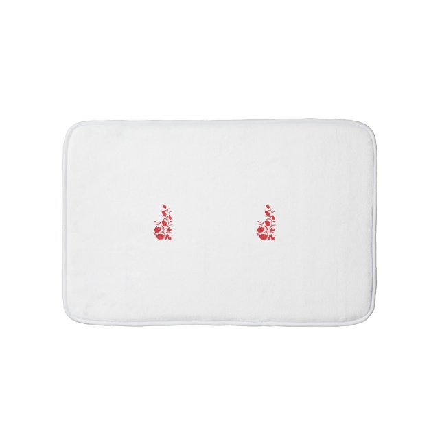 Alfombrilla De Baño Rosa Madder, diseño floral de Thunderbird (Anverso)