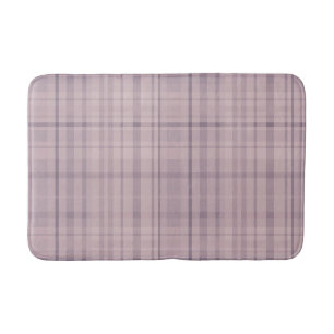 Alfombrilla De Baño Rosa Malva y Lila Púrpura a Cuadros