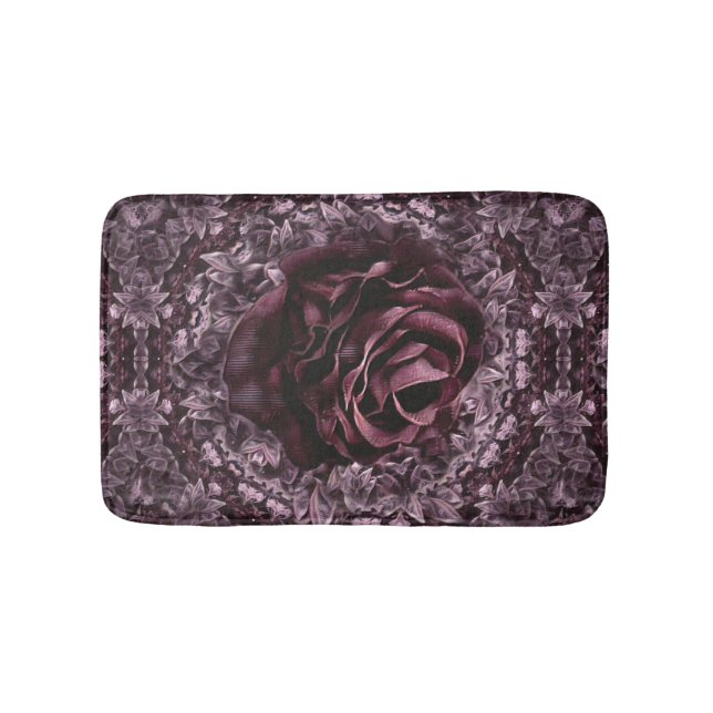 Alfombrilla De Baño Rosa Mandala (Anverso)